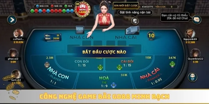Công nghệ game bài GO88 minh bạch